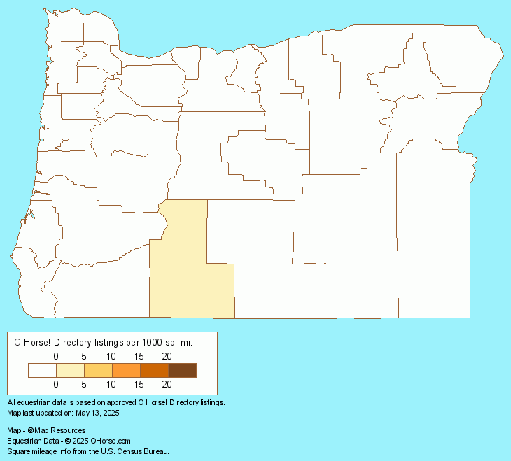 Oregon Horse Trailers Population Map - O Horse!