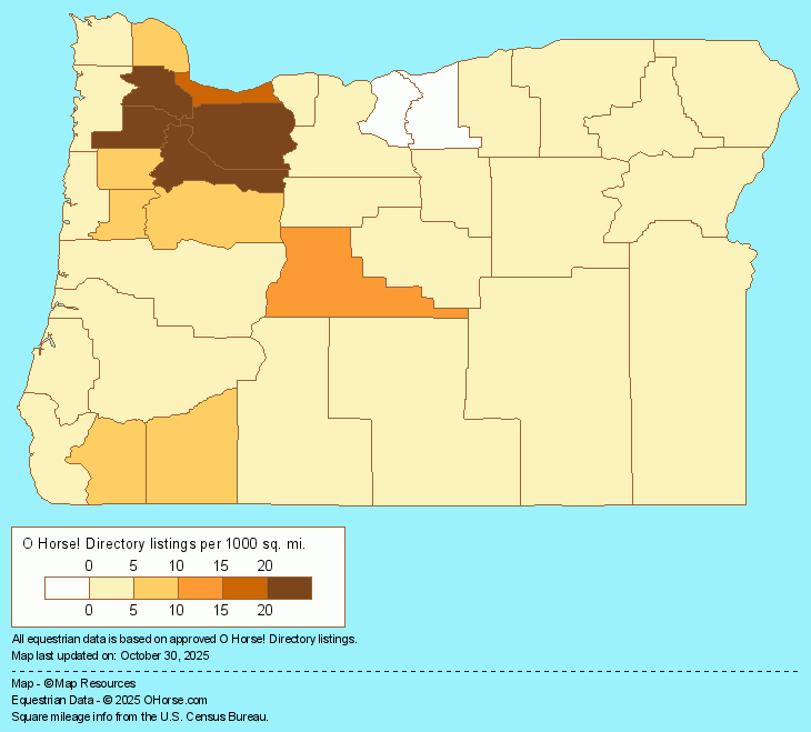 Oregon  Population Map - O Horse!