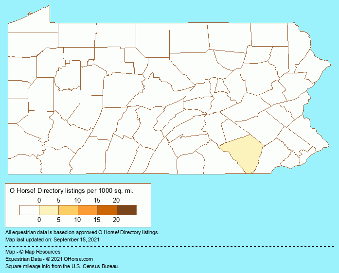 Pennsylvania New Forest Pony Breeders and Stallions Population Map - O Horse!