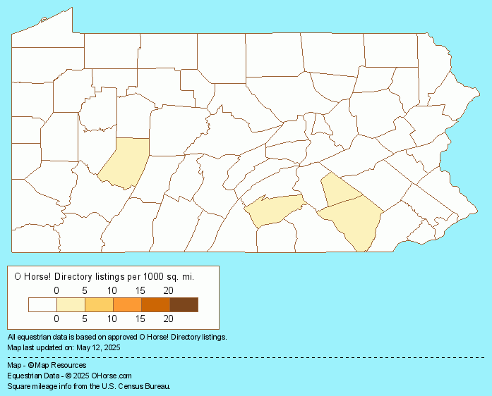 Pennsylvania Laundry and/or Repair Population Map - O Horse!