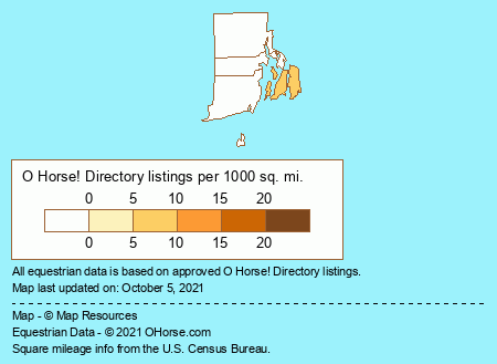 Rhode Island Natural Horsemanship Training Population Map - O Horse!