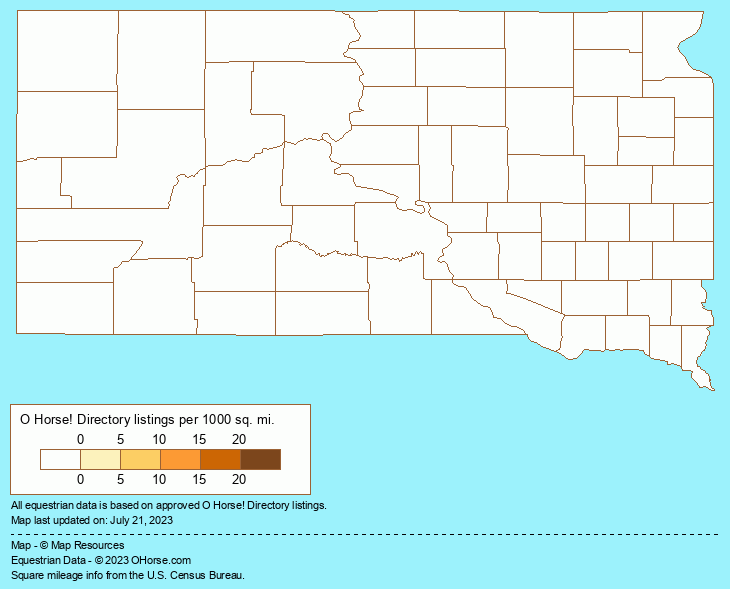 South Dakota Nez Perce Population Map - O Horse!