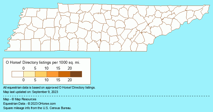 Tennessee Riding Music / Musical Freestyle Dressage Choreographers Population Map - O Horse!