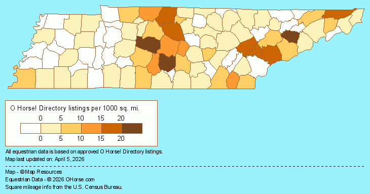 Tennessee Population Map - O Horse!