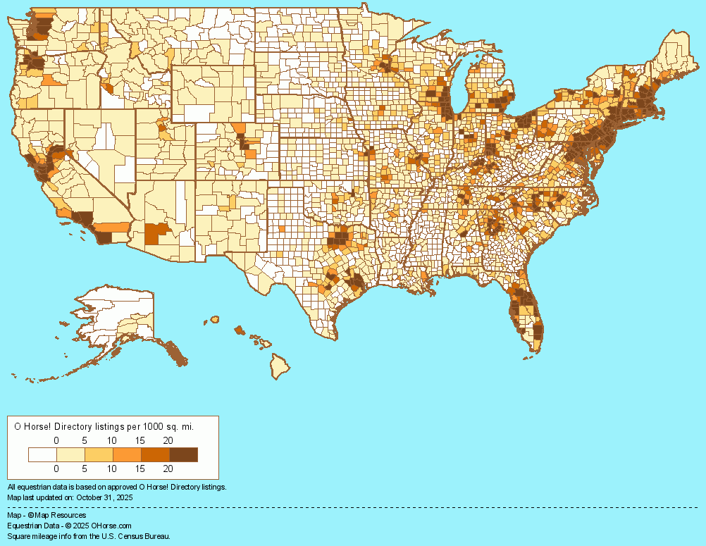 United States  Population Map - O Horse!