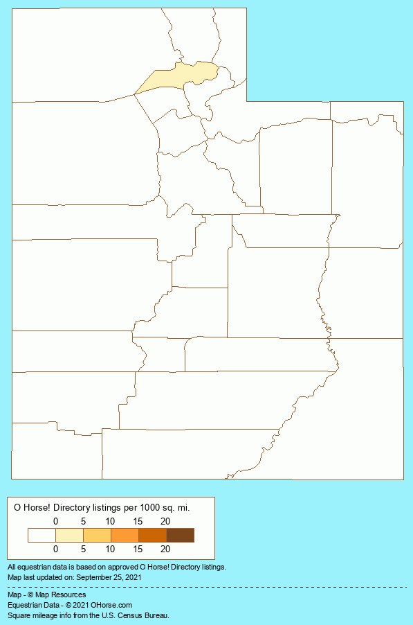 Utah Equine Web Design Population Map - O Horse!
