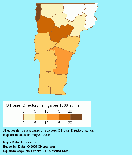 Vermont  Population Map - O Horse!