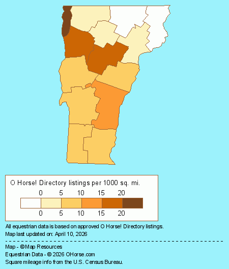 Vermont Population Map - O Horse!