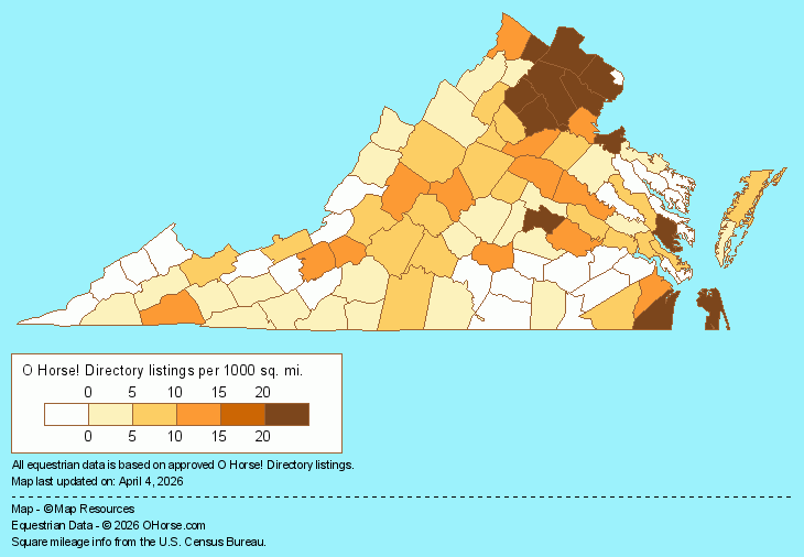 Virginia Population Map - O Horse!