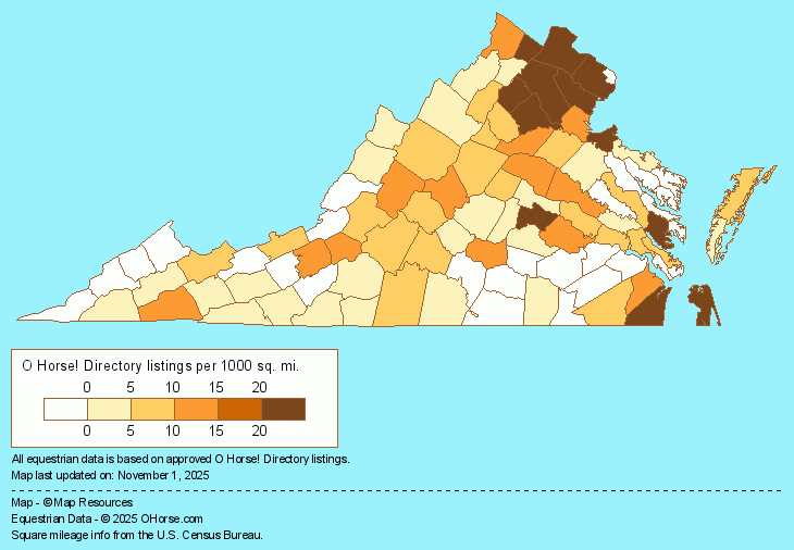 Virginia Population Map - O Horse!