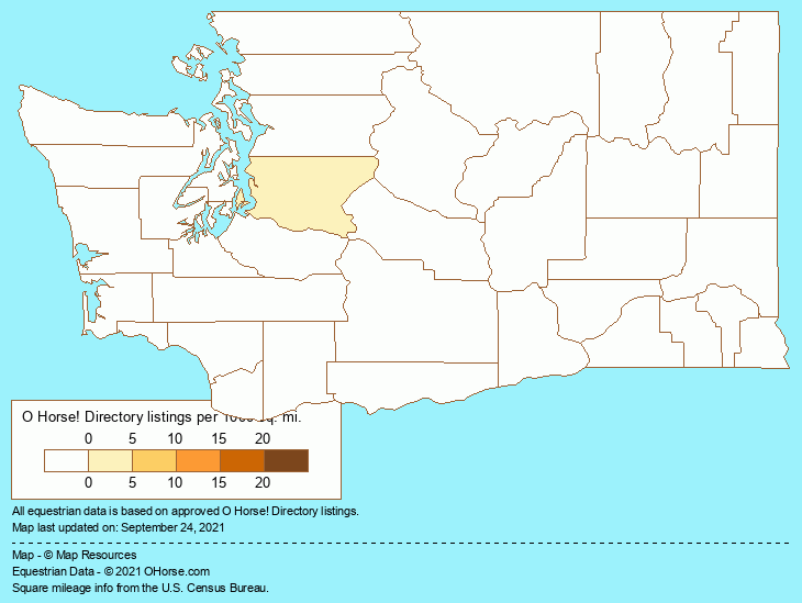 Washington Dutch Warmblood Horse Farms / Breeders Population Map - O Horse!