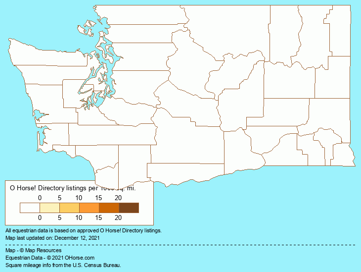 Washington Feed and Supplements Population Map - O Horse!