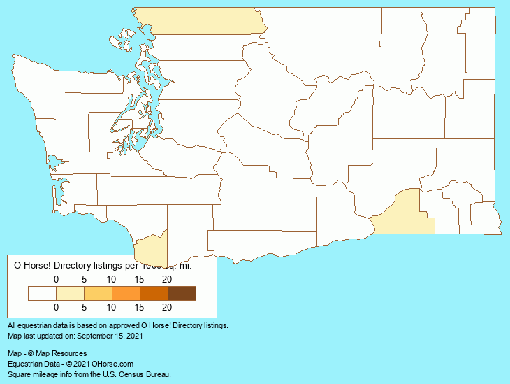 Washington Equine Assisted Psychotherapy Programs Population Map - O Horse!