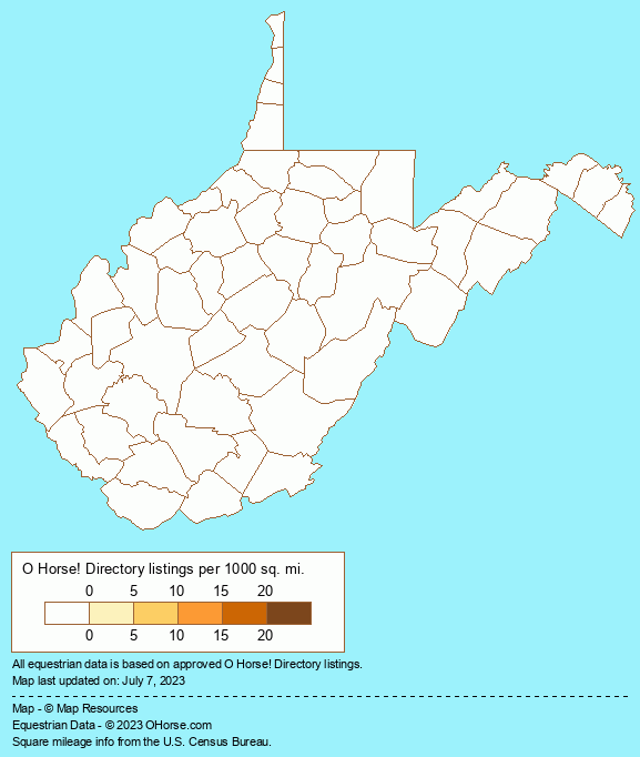 West Virginia Mobile Apps Population Map - O Horse!