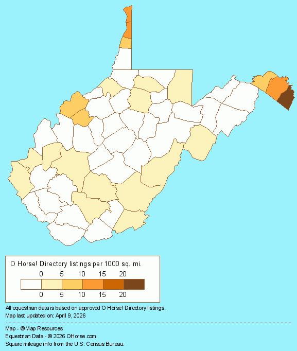 West Virginia Population Map - O Horse!