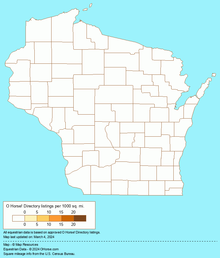 Wisconsin Abyssinian Stallions at Stud Population Map - O Horse!