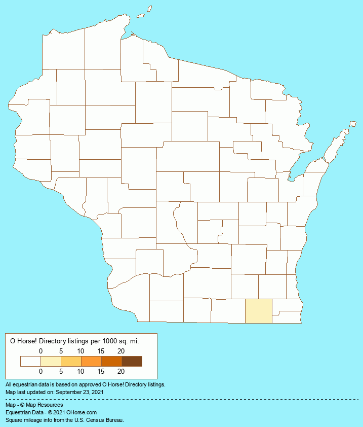 Wisconsin Horse Blogs Population Map - O Horse!
