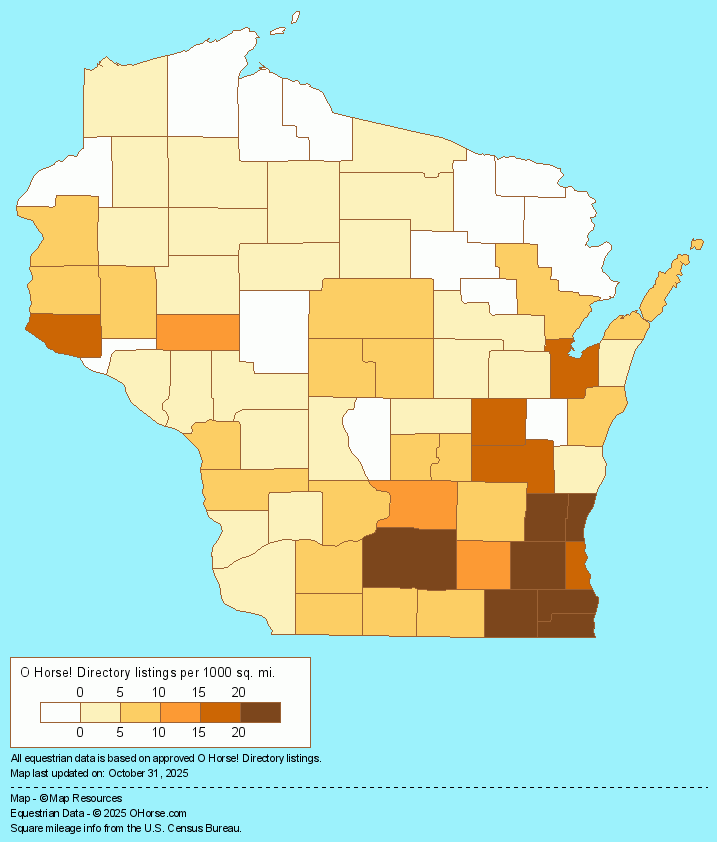 Wisconsin  Population Map - O Horse!