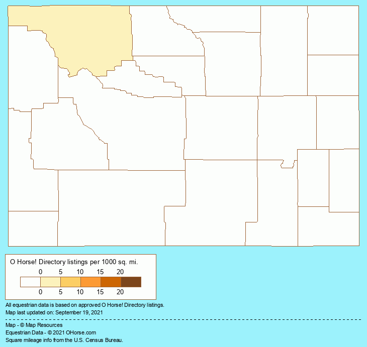 Wyoming Horse Magazines Population Map - O Horse!