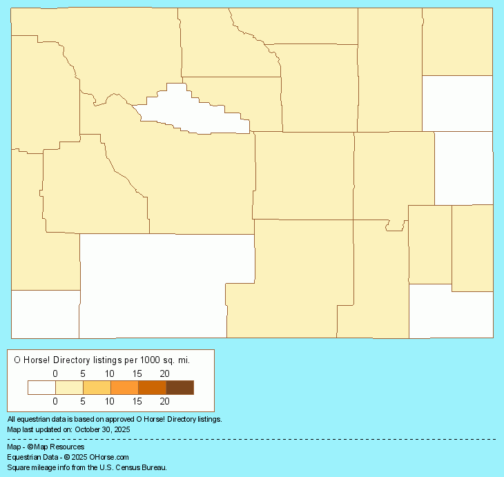 Wyoming  Population Map - O Horse!