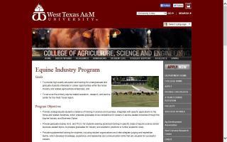 West Texas A & M University: Equine Industry Program