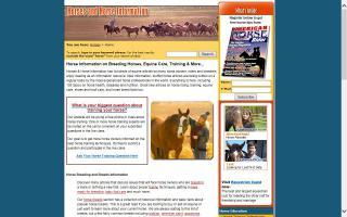 Horse Information on Care, Nutrition and Training