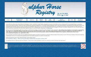 Sulphur Horse Registry, The - SHR