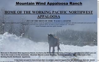 Mountain Wind Appaloosa Ranch