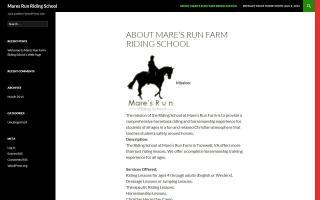 Riding School at Mare's Run Farm, The