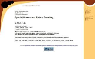 Special Horses and Riders Excelling - S.H.A.R.E.