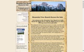 Mountain View Ranch - Horses for Sale
