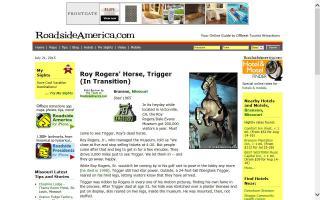 Trigger, Roy Rogers' Horse - Roadside Pet Cemetery